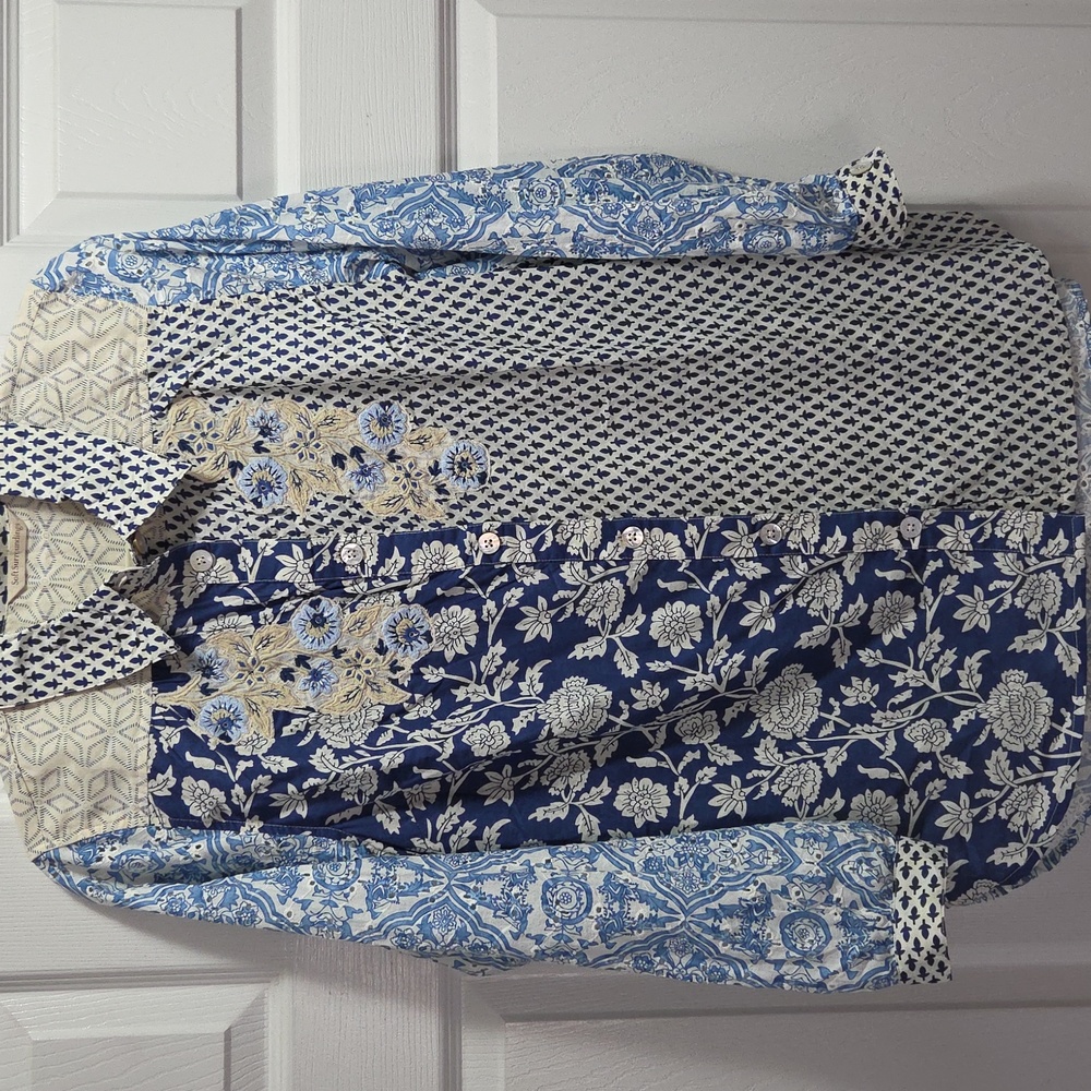 Soft Surroundings Capelle Patchwork Floral Button… - image 2